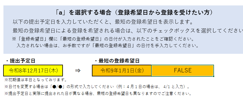 適格請求書発行事業者の登録申請書