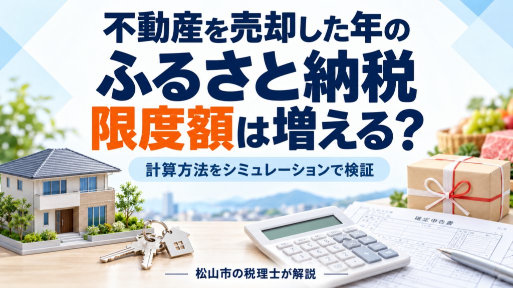 不動産を売却した年のふるさと納税限度額は増える？計算方法を検証【松山市の税理士が解説】